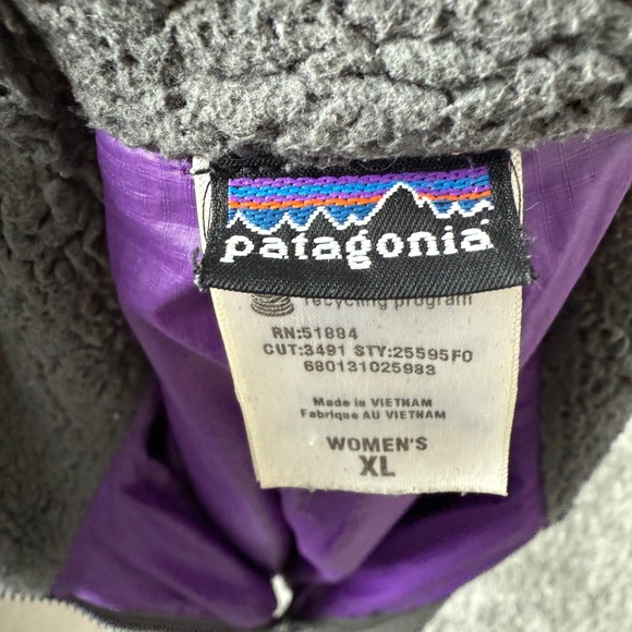 Vintage Y2K Patagonia Gray Fleece Lined Full Zip Jacket Women's XL Outdoor - Picture 6 of 7